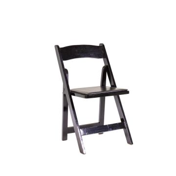 Image of Black Wood Folding Chair